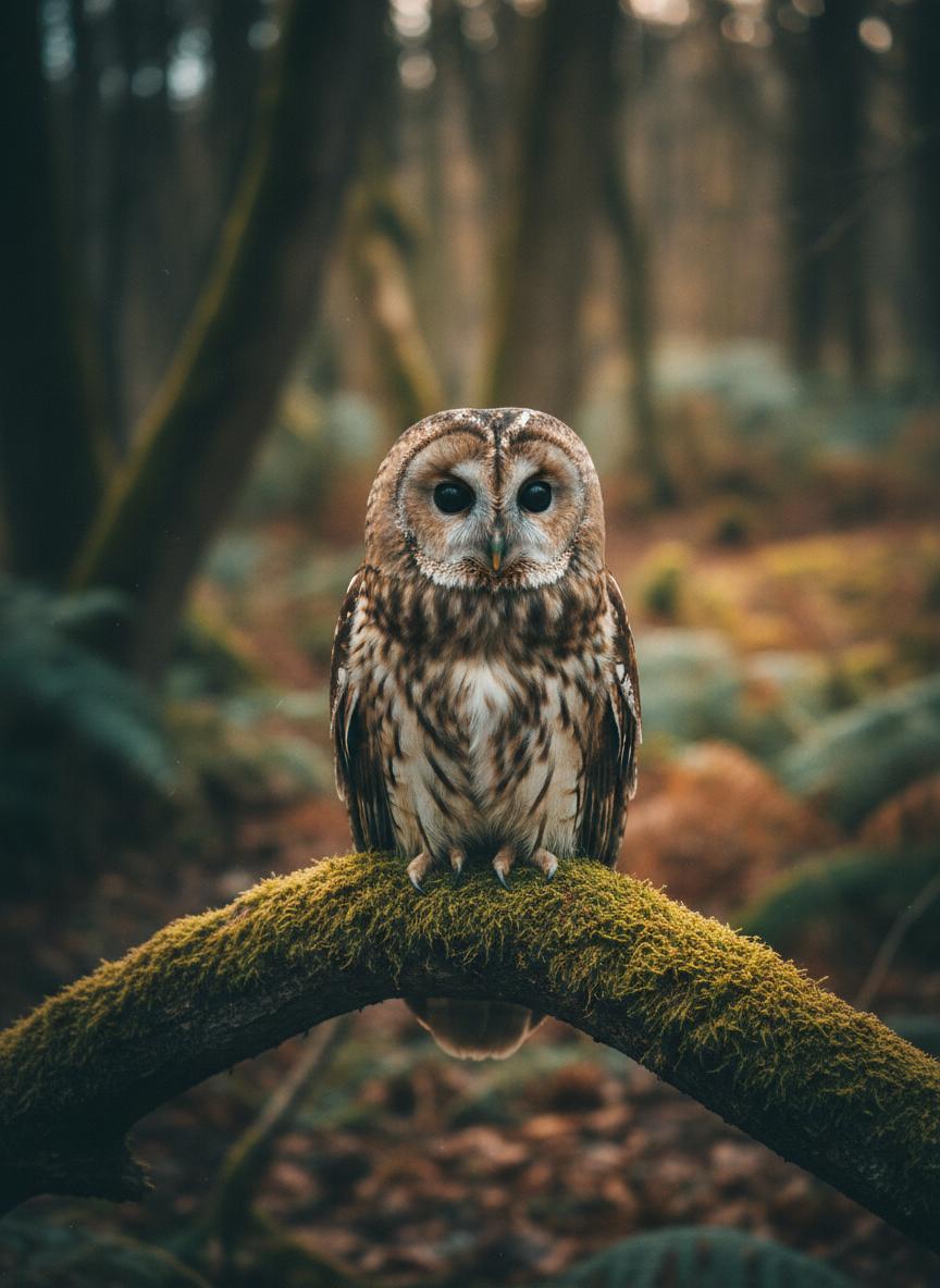 Owl on branch